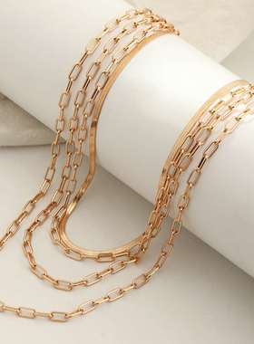 Nz1502 Naizhu hip hop punk style metal necklace personality