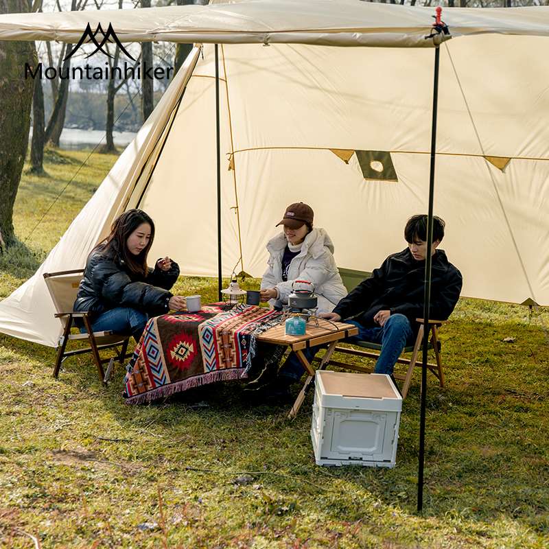 云盖A塔天幕帐篷户外大型露营防雨防晒遮阳团建庇护所通风