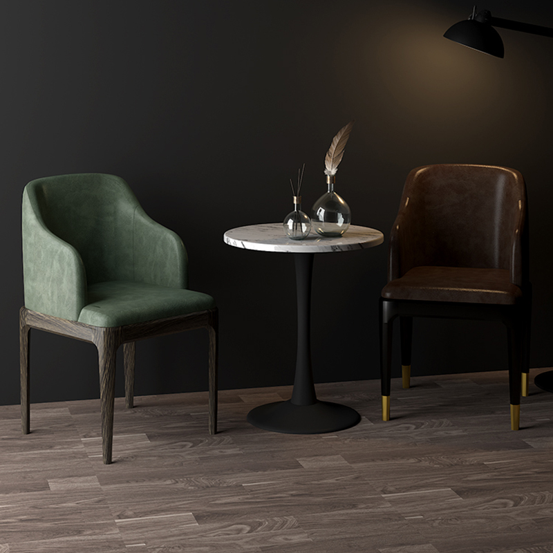 轻奢餐椅时尚创意网红凳子北欧家用餐厅靠背椅子接待洽谈咖啡桌椅