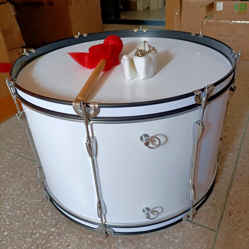 24X12寸白色大军鼓带背带学校管乐队行进军鼓