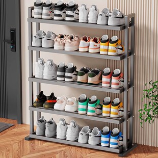 鞋架门口落地多层置物架家用铁艺简易收纳架窄小楼道入户门外鞋柜