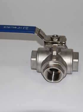 304不锈钢三通球阀T型 L型 t型l三通球阀4分 丝口DN15 Q14 Q15F