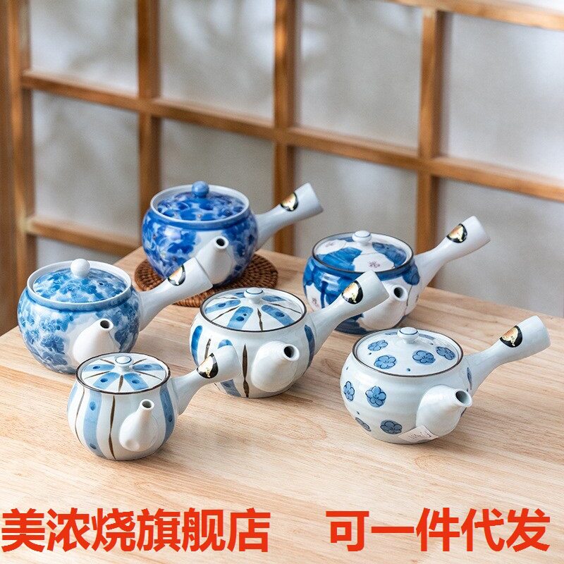2024新款美浓烧日式进口茶水分离耐高温煮茶侧把泡茶壶下午茶茶具