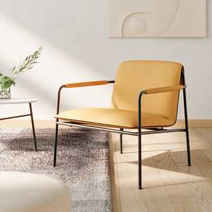 森川休闲椅轻奢现代意式 沙发椅 客厅阳台铁艺沙发单人椅子设计师款