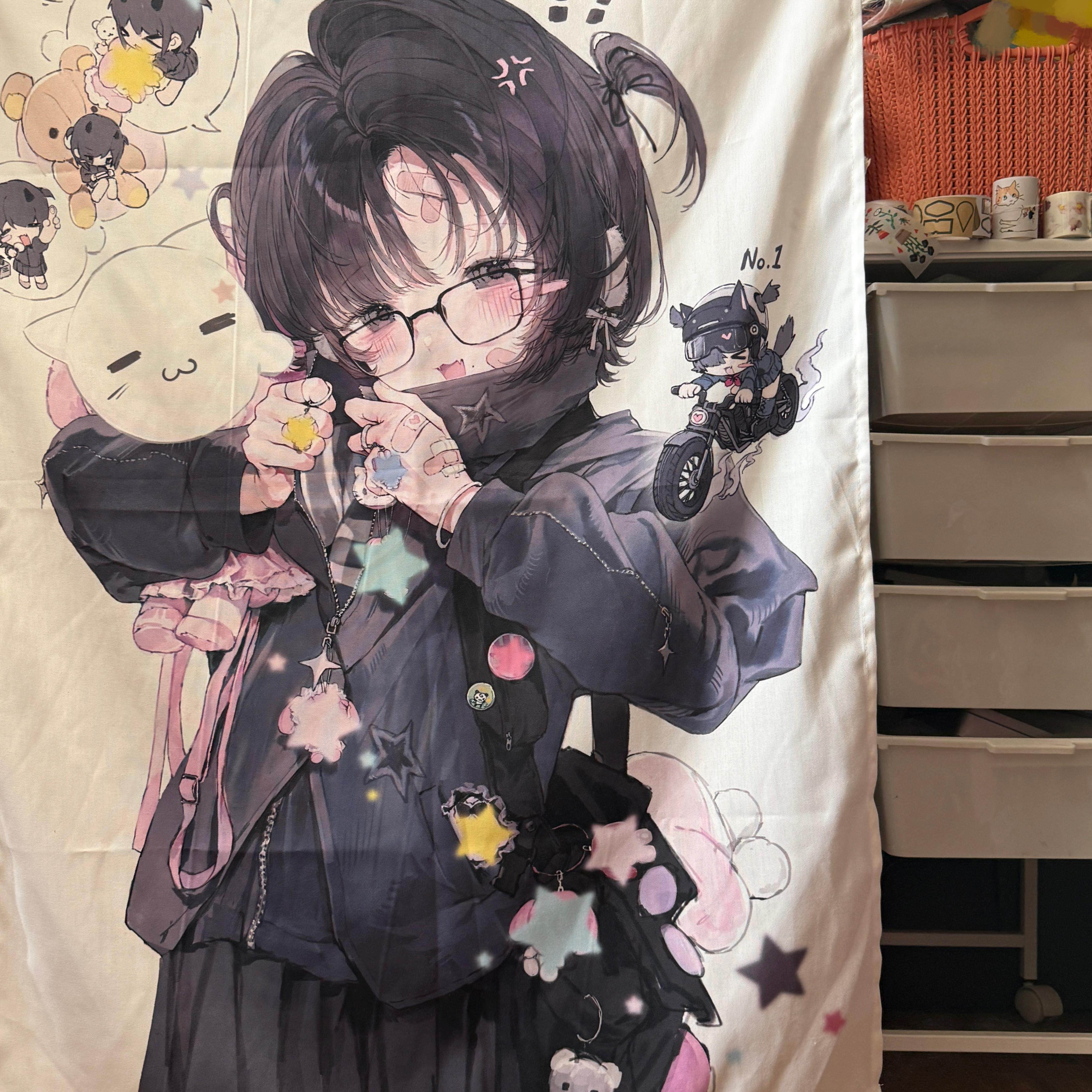 奇思想乌卡女孩背景墙挂布卧床头装饰可爱少女妙心背景室通布2026