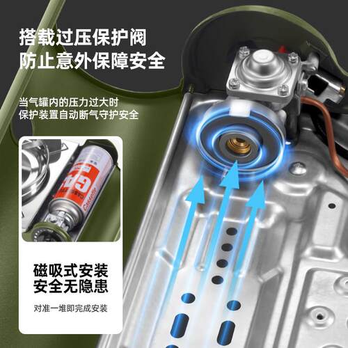 新HSL-2408款薄卡式炉户外家用携便磁炉露卡营野炊大火力超瓦斯炉