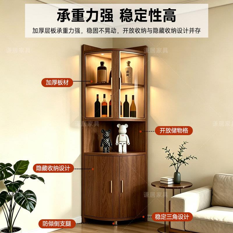 角柜角卧柜A01墙角三角物置架客厅室拐角角落收纳边柜书柜储物柜