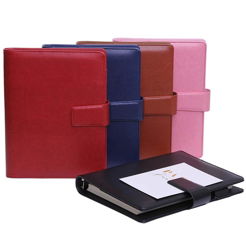 笔记本活页本可拆卸多功能收纳A5商务经理夹B5创意拉炼包带计算器