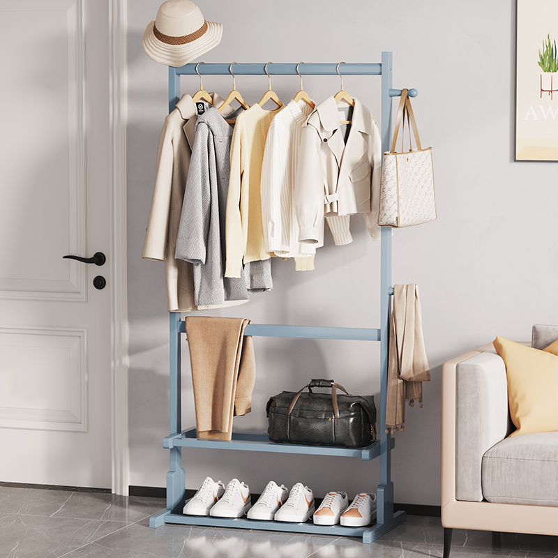 床头床边晚上临时放衣服收纳神器挂衣架落地卧室房间拐角门口架子