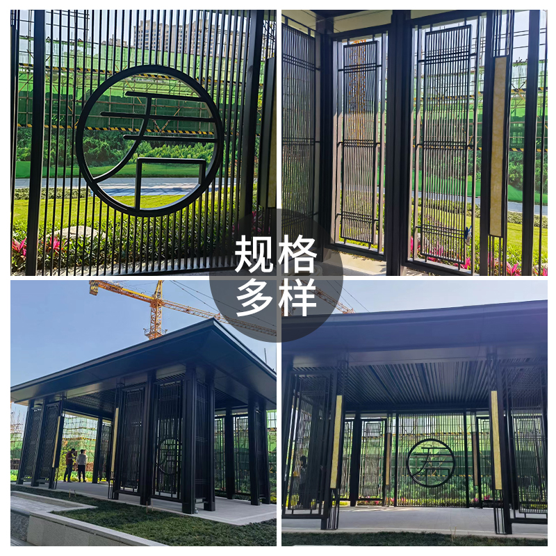 氟碳铝单板门头冲孔幕墙定制外墙木纹雕花镂空悬吊式天花板穿孔铝