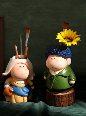 创意笔筒儿童书桌面收纳小摆件办公室玄关家居好物装饰品毕业礼物