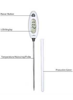 LCD Digital Food Thermometer 59inch Probe Pentype