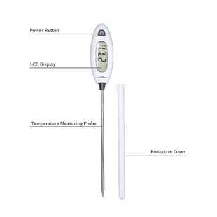LCD Digital Food Thermometer 59inch Probe Pentype