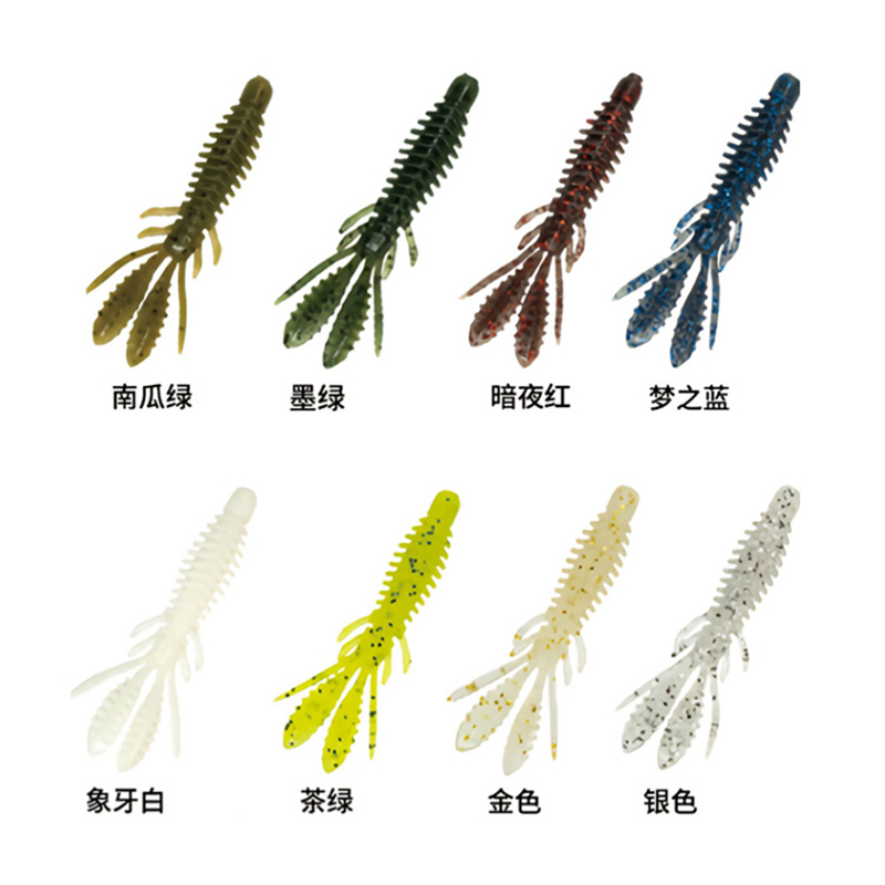 东鼎蜉蝣虾浮水虾路亚软饵2.5寸/3.2寸仿生内德超强弹性鲈鱼鳜鱼