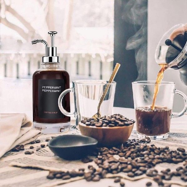 Coffee Syrup Dispenser 500ml Transparent Coffee Accessories