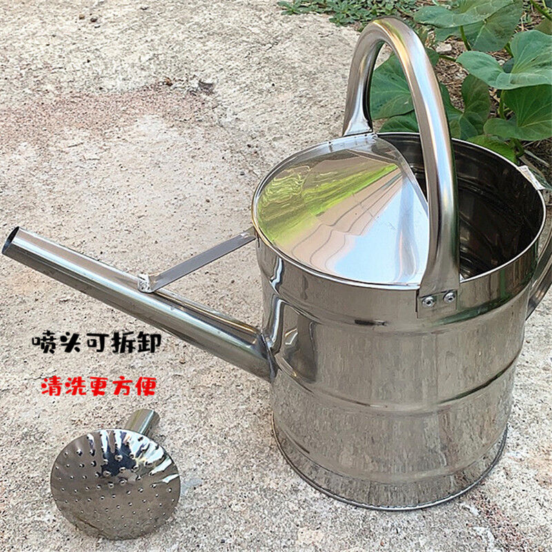 不锈钢洒水壶大容量喷水壶浇花浇菜壶喷壶浇水壶不生锈8L喷水壶带