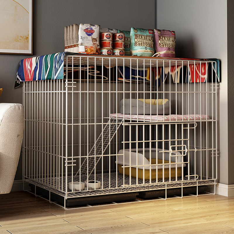 猫笼子家用室内小型带厕所一体宠物猫咪幼猫不占地折叠猫舍