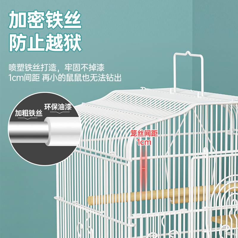 松鼠龙猫蜜袋鼯花枝鼠专用豪华大别墅饲养笼仓鼠金丝熊加密铁笼子