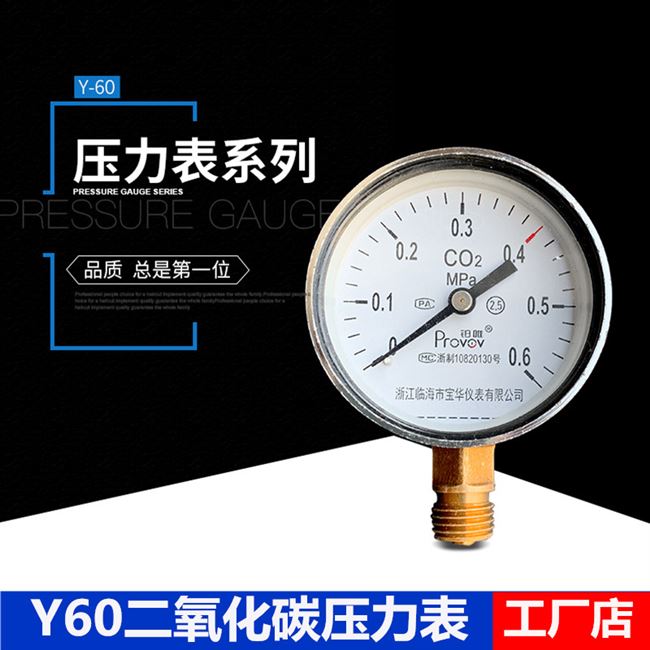 New product carbon dioxide qmethane pressure gauge Y60CO2 r