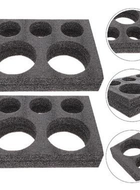 2 Pcs Food Trays Cars 5 Hole Cup Holder Takeout Beverage