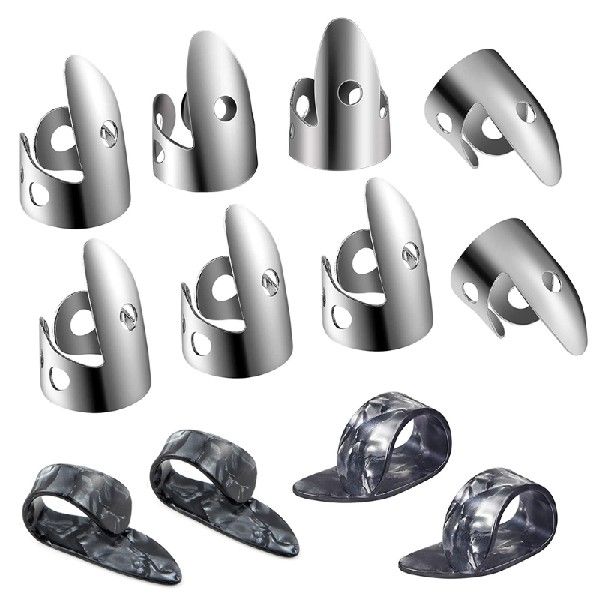 12Pcs Thumb Finger Picks Plectrum Guitar Thumb Finger Picks