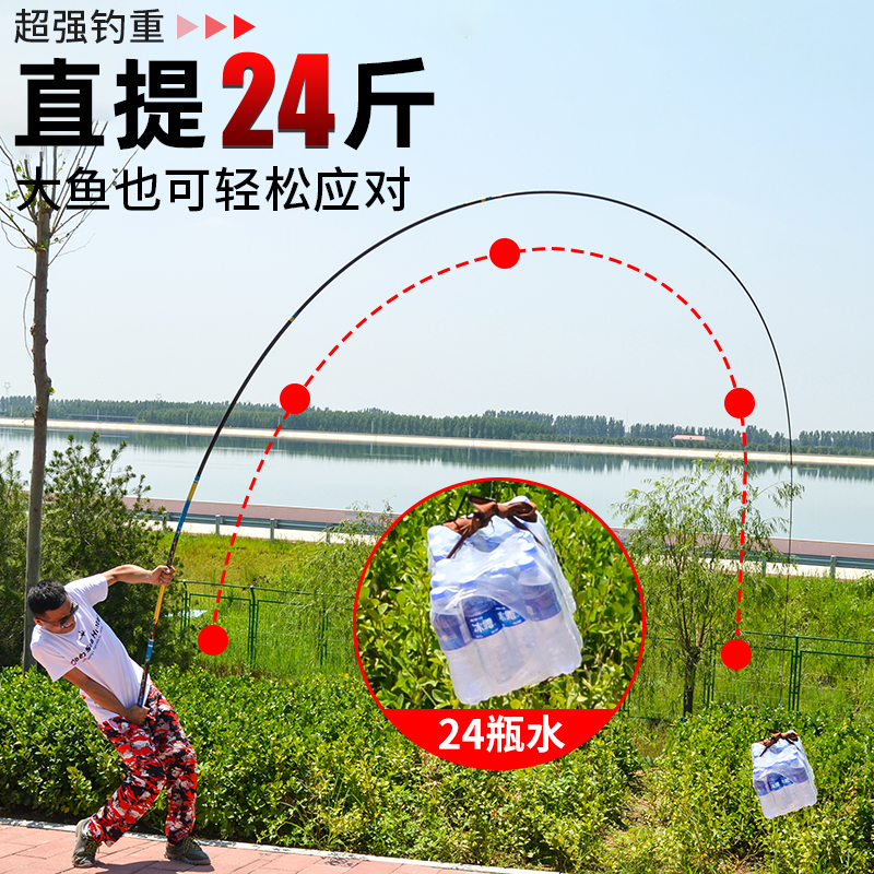 库王青鱼竿青鲟鱼竿大物竿19调暴力超硬巨物鱼F竿台钓鱼竿98.1 7.