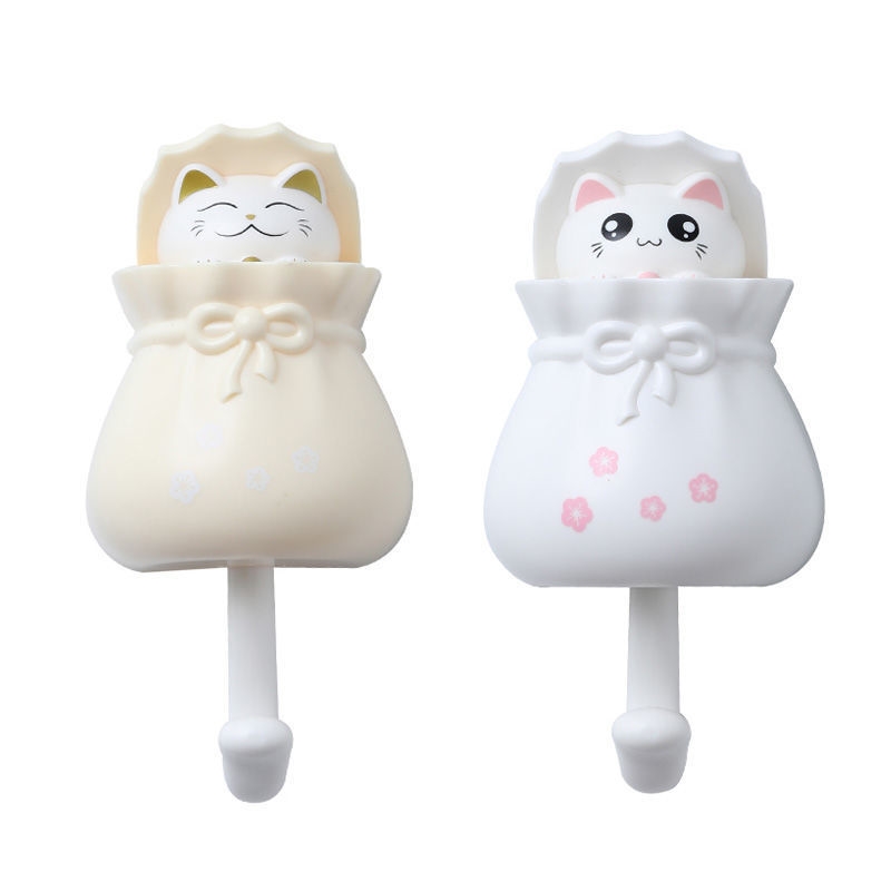 Cat adhesive hook Wall self-adhesive punch-free door hangi