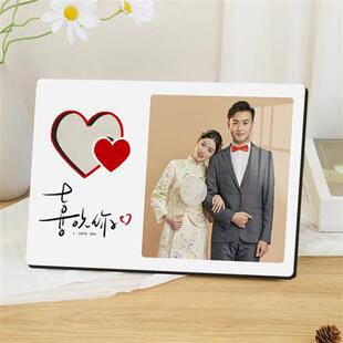 极速相框摆台照片定制洗照片做成水晶曲边创意相框相片打印加相框