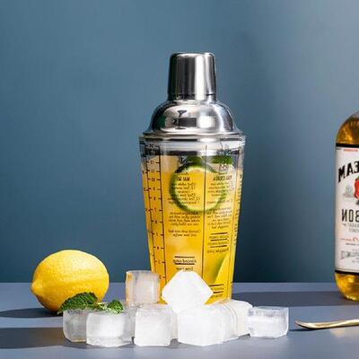Cocktail Shaker Transparent Scale Bar Shakers Cup Wine