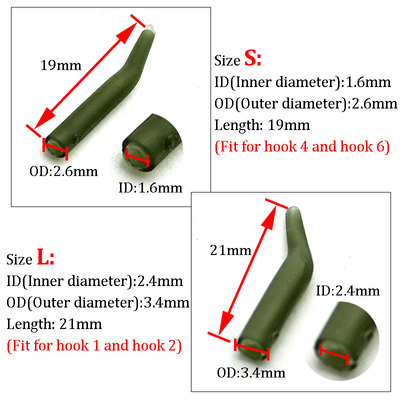 20pcs Carp fishing Accessories D Rig kickers hooks line alig