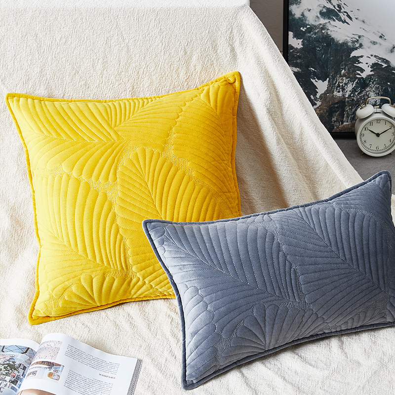 p Pure yellow plush pillow back cushion pA removable and wa