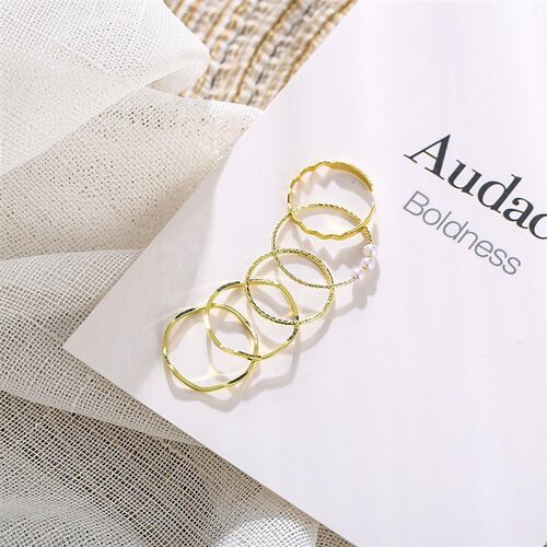 好货rings women suit 5-piece set女戒指组套 食指关节戒尾戒五