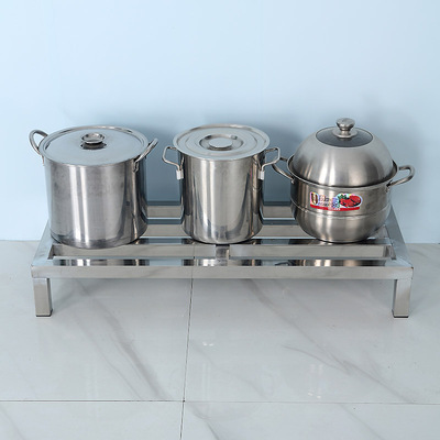 订制不锈钢米面架单层置物架地墩支架货架酒店定做厨房收纳免打孔