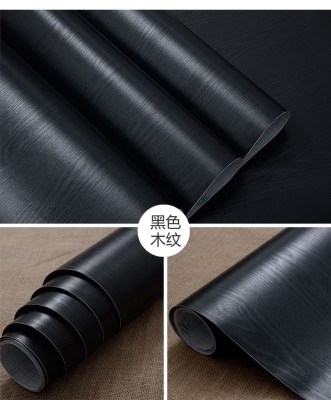 好货~贴纸柜子防水厨房衣柜贴纸哑光亮黑色加厚装修墙壁自粘橱柜