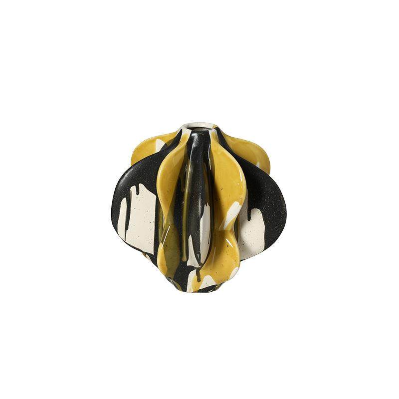 新中式侘寂创意泼釉彩绘陶瓷花瓶样板间客厅玄关高级感家居摆件,橡塑材料及制品,工业陶瓷,淘宝优惠券,粉丝福利购,淘宝优惠卷