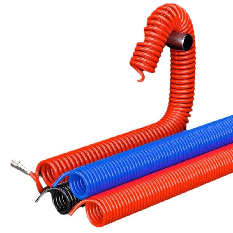 PU弹簧气管软管空气压缩机吹气尘枪伸泵软缩管气动高压气充8X5mm