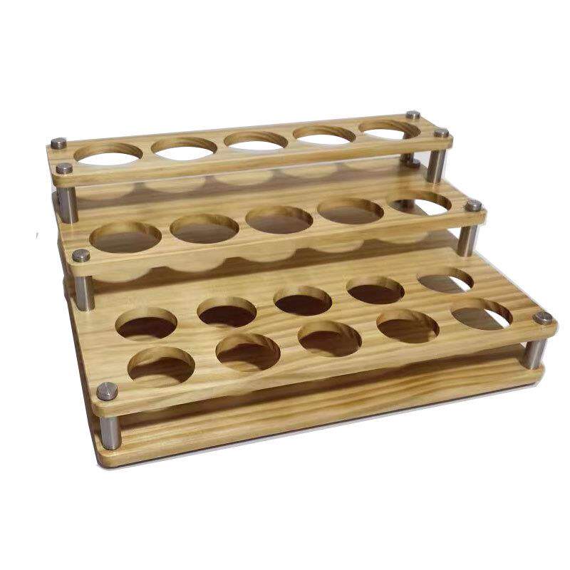 专用实木酒具白酒杯架置物摆件家用创意分酒器竹木制托架子收纳展