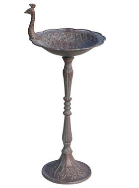 美式乡村孔雀开屏烛台喂鸟器喂食器花园别墅庭院摆件花架装饰品