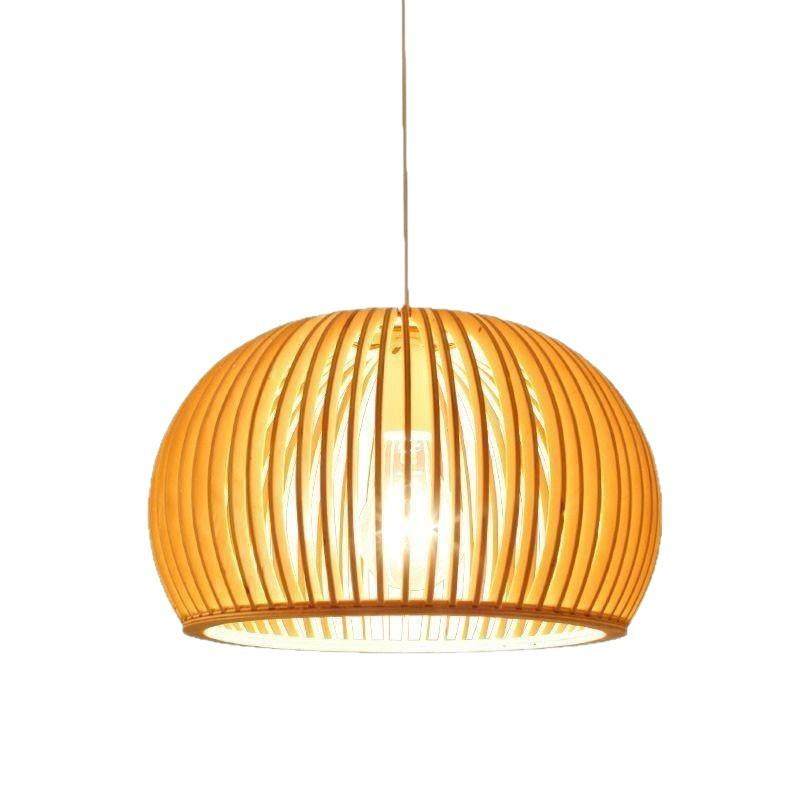 现代简约餐厅客厅实木吊灯创意鸟笼饭店木艺吊灯单头日式木质灯具,家装灯饰光源,智能吊灯,淘宝优惠券,粉丝福利购,淘宝优惠卷