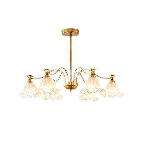 法式客厅吊灯简约现代轻奢高级餐厅灯饰美式主卧室花朵氛围灯具