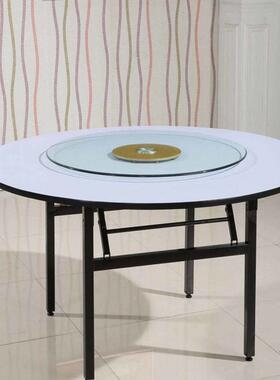 LJ酒店大圆桌餐厅圆桌面折叠台面10人20人25人家用餐桌转盘桌