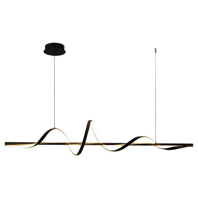 北欧极简餐厅吊灯创意艺术水波纹简约现代一字长条中古餐桌吧台灯,家装灯饰光源,智能吊灯,淘宝优惠券,粉丝福利购,淘宝优惠卷