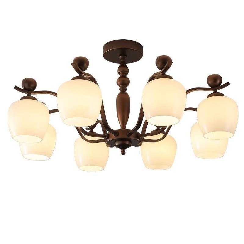 美280式复古客厅吊灯2大02新款侘寂法式厅主灯高端大气中风古4灯