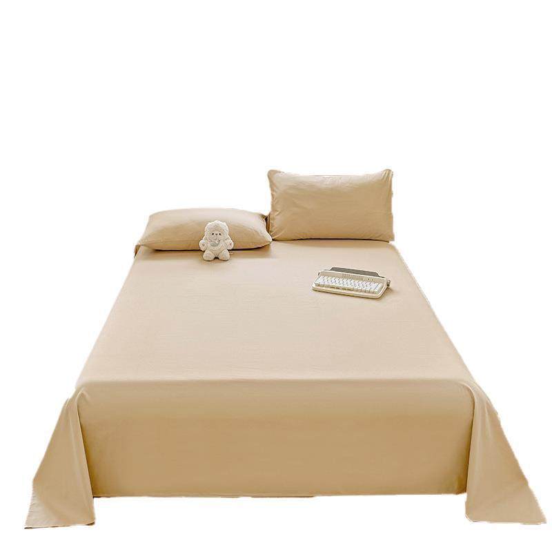 全棉水洗棉床单单件夏季全棉100纯色单人学生宿舍被单枕套三件套1,床上用品,床单,淘宝优惠券,粉丝福利购,淘宝优惠卷