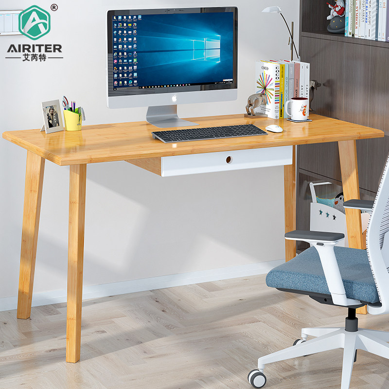 速发【5清折仓】实木书桌学习桌写字家台用简约课桌办公台式电脑
