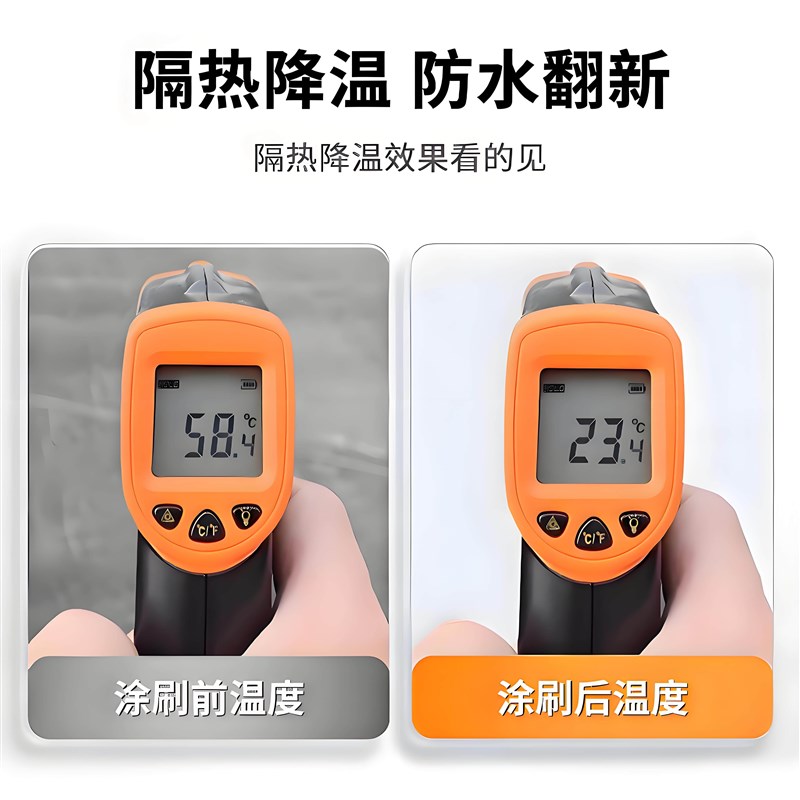 速发楼顶降温隔热涂料彩色钢瓦隔热漆水泥屋顶外墙防晒涂料反射高