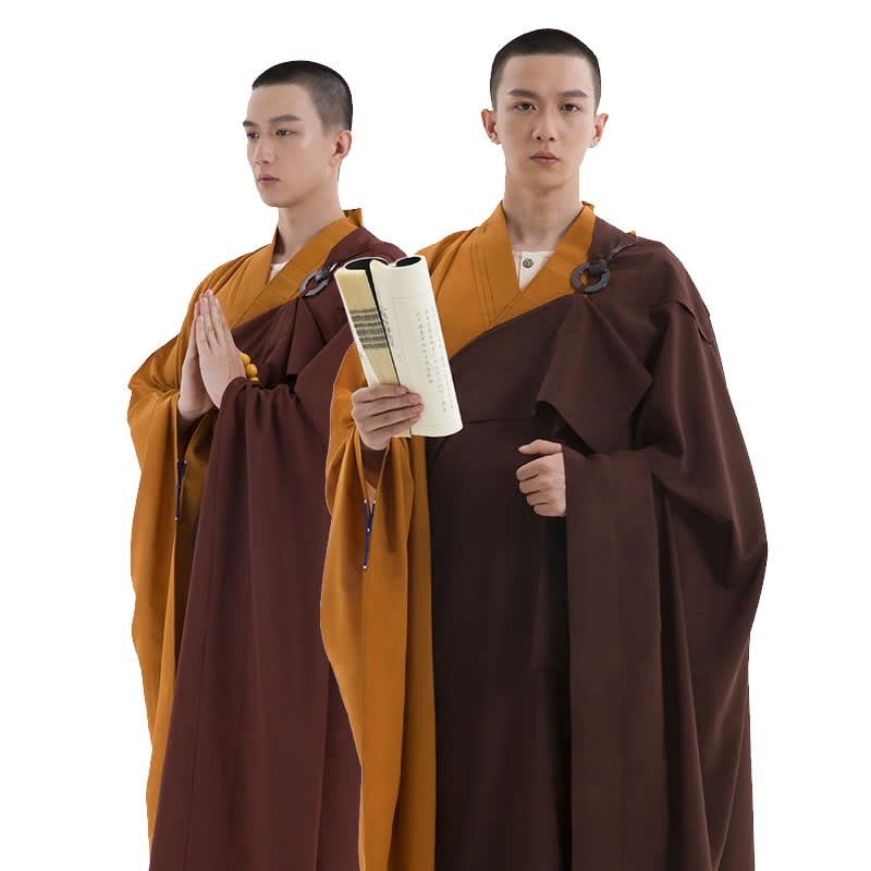 速发牌僧服袈裟缦衣僧纱兰衣居士海青搭衣男通用木曼色麻衣