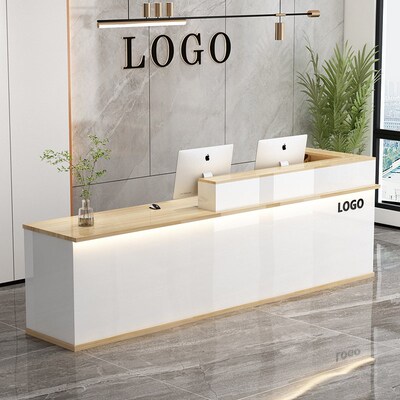 速发吧台收银台公司柜台服理大桌子商用转角店堂接待台装发