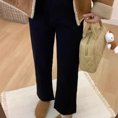 速发复古高腰窄版牛仔直筒裤春小烟子宽松百搭个管裤休闲九分裤