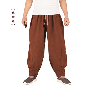 复麻僧人中式 裤 棉裤 男款 热 速发济缘苎古僧裤 禅修裤 居士闲休裤
